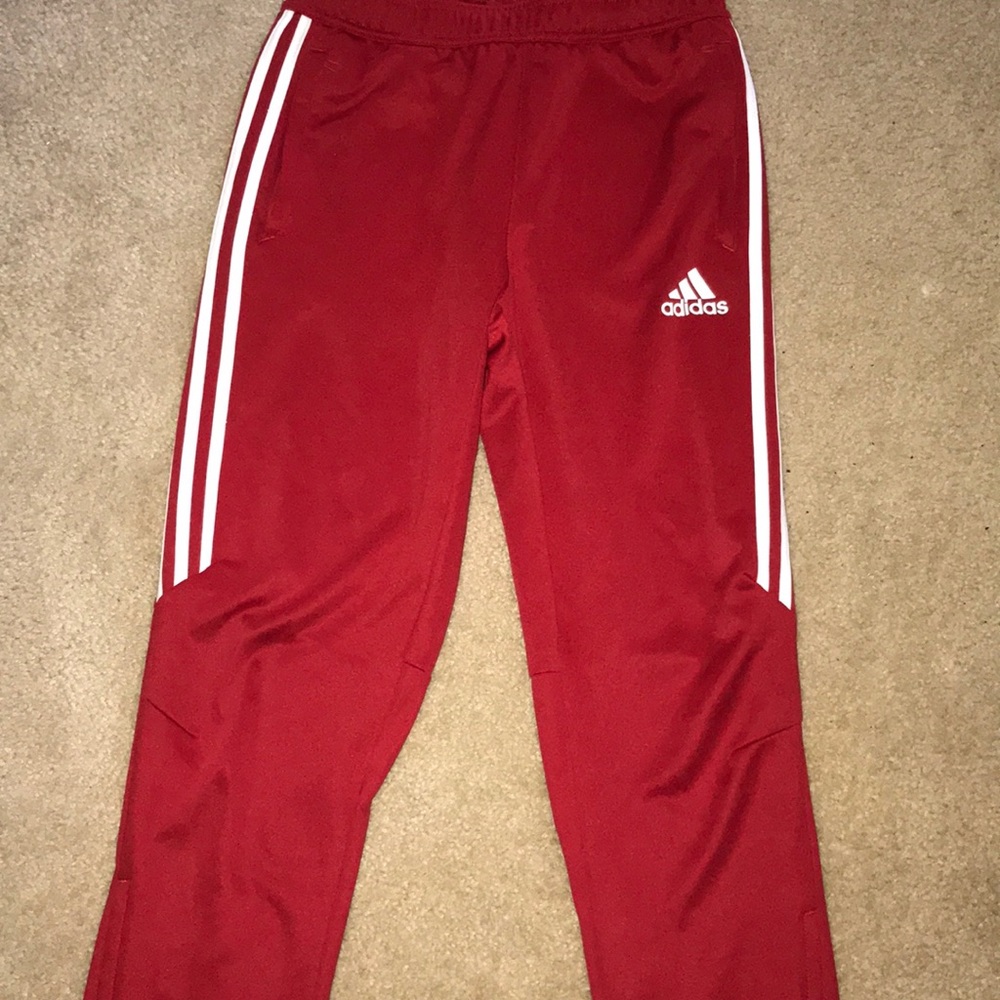 Red adidas pants